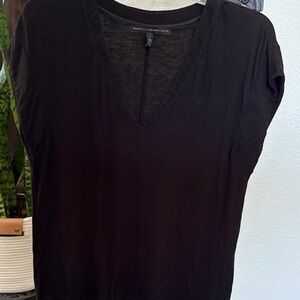 White House Black Market Classic Black Short Sleeve Top